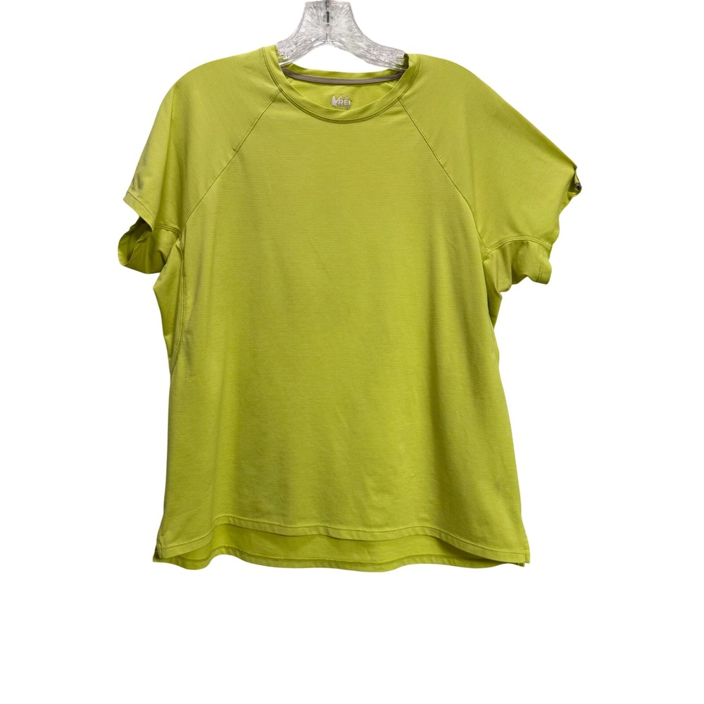 REI Co-op Active T-Shirt Lime Green GUC Raglan Sleeve Wicking Gorpcore Hiking XL